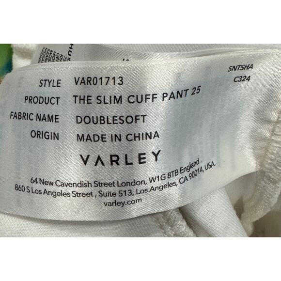 VARLEY Double Soft Slim Cuff Pant Jogger Sweatpants 25" Athleisure Size S - Picture 7 of 7